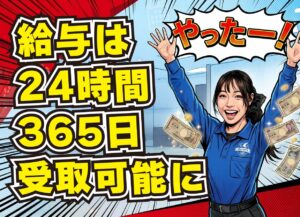 給与が24時間365日受取可能になります🎶